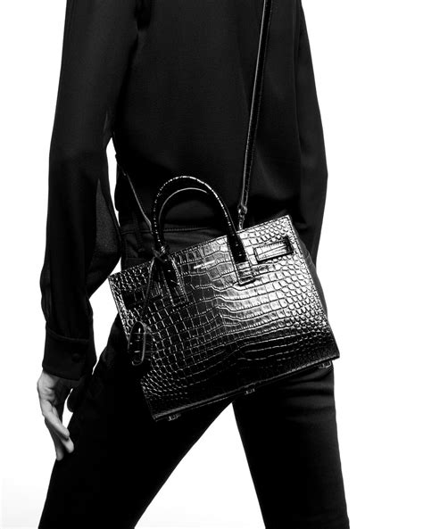 ysl nano sac de jour crocodile|SAC DE JOUR IN CROCODILE EMBOSSED LEATHER .